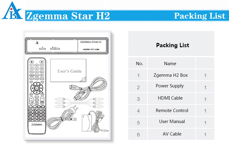 ZGEMMA H8.2H - Shenzhen Air Digital Technology Co.,Ltd Gemma